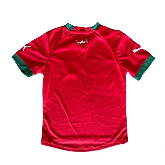 Kids Morocco Soccer Jersey Set Puma FRMF Football Kit Shirt & Shorts Size 4 - Picture 3 of 14